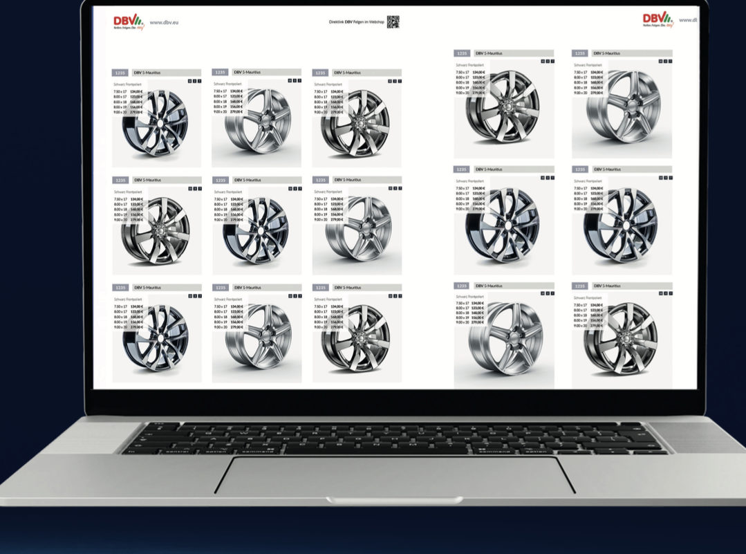 ALZURA Design Manager — kompletter Felgen-Katalog per Klick